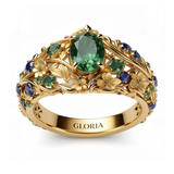 Elegant Emerald & Sapphire Luxe Ring
