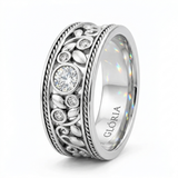 Luxury Silver Ring with Zirconia Stones