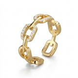 Radiant Bond Chain Gold Ring