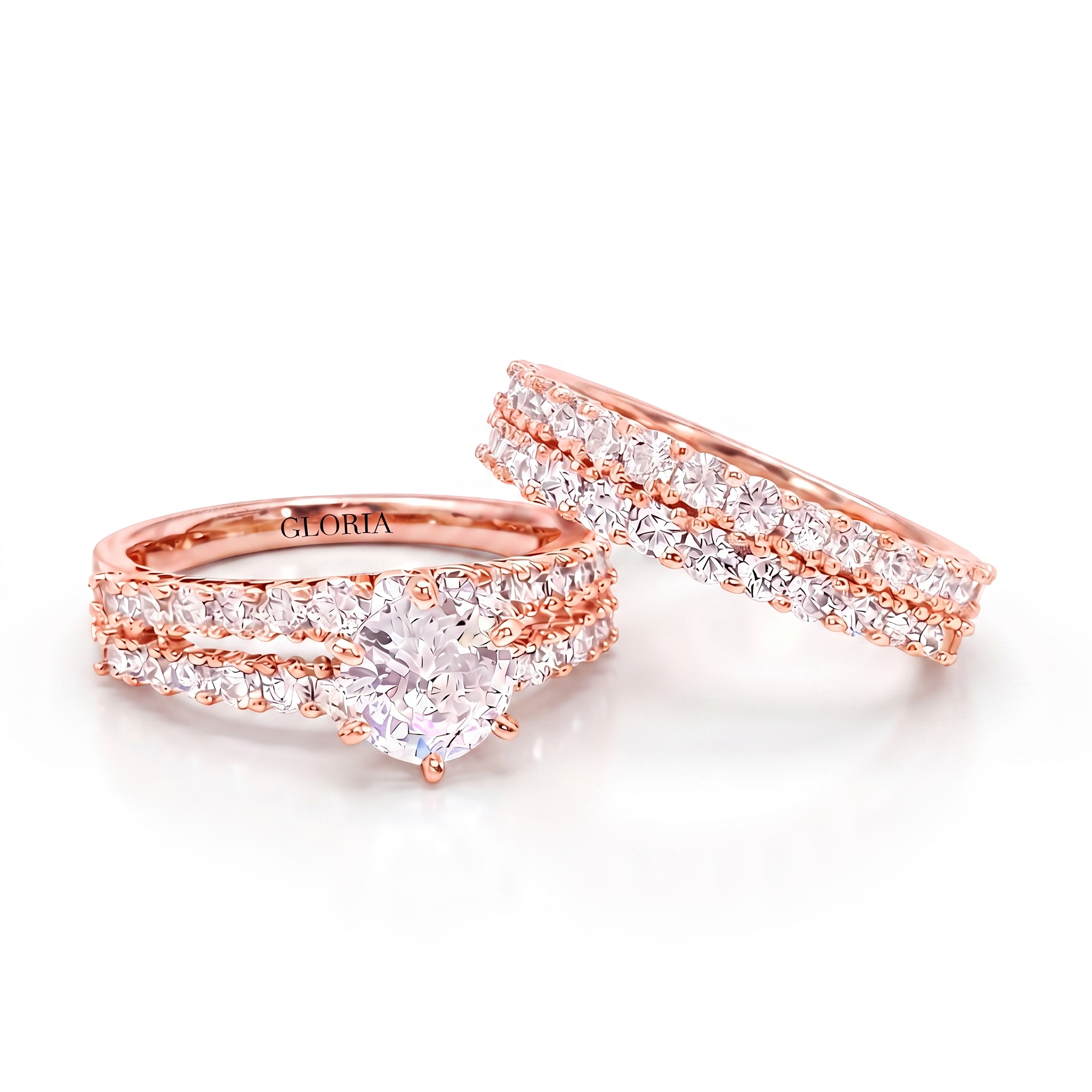 Elegant Eternal Radiance Ring Set