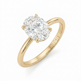 Sterling Gold Oval Cut Engagement Ring