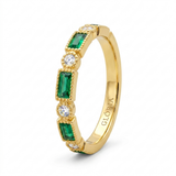 Vintage Green Zirconia Gold Ring