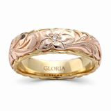 Antique Rose Flower Gold Ring