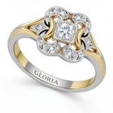 Classic Gold Ring Featuring Vintage Zirconia