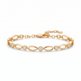 Elegant golden zirconia bracelet