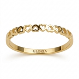 Gold Hearts Ring