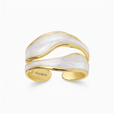 Gold Plated Wave Open Ring