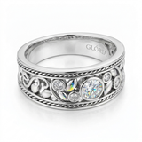 Luxury Silver Ring with Zirconia Stones