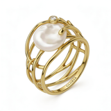 Retro Pearl Gold Ring