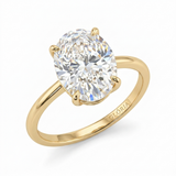 Sterling Gold Oval Cut Engagement Ring