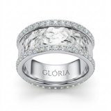 VINTAGE SILVERED ZIRCONIA RING
