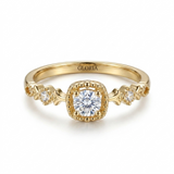 Vintage Crystal Bright Golden Ring