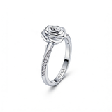 Vintage Sterling Silver Rose Bloom Ring