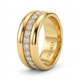Vintage Zirconia Inlaid Ring