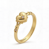 Elegant Gold Heart and Star Ring
