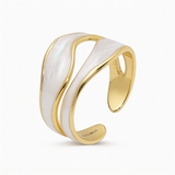 Gold Plated Wave Open Ring