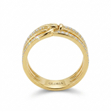 Golden Double Band Chain Ring (one size)