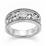 Luxury Silver Ring with Zirconia Stones