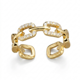 Radiant Bond Chain Gold Ring