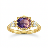 Radiant Purple Gold Ring