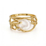 Retro Pearl Gold Ring
