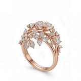 Sparkling Crystal Flower Ring