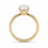 Sterling Gold Oval Cut Engagement Ring