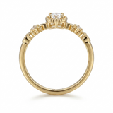 Vintage Crystal Bright Golden Ring