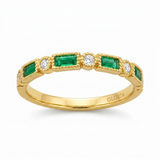 Vintage Green Zirconia Gold Ring