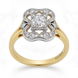 Vintage Zirconia Gold Ring
