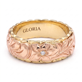 Antique Rose Flower Gold Ring