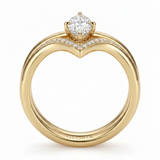 Drop Crown Gold Ring
