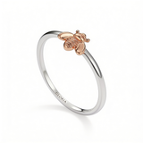 Gold Bee Silver Ring