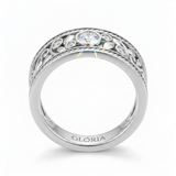 Luxury Silver Ring with Zirconia Stones