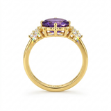 Radiant Purple Gold Ring