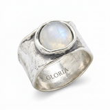 Silver Moonstone Ring