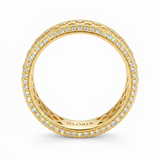 Vintage Hollow Diamond Pattern Gold Ring