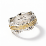 Vintage Spinner Thin Gold & Silver Ring