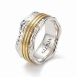 Vintage Spinner Thin Gold & Silver Ring