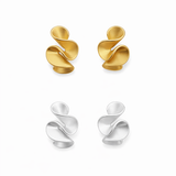 Sterling Silver 18K Gold Flower Stud Earrings