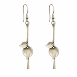 Silver Leaf Vintage Earrings