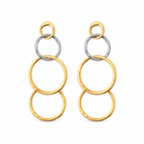 Vintage Gold and Silver Hoop Earrings
