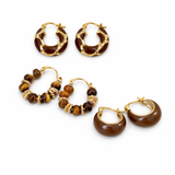 Vintage U-Shaped Hoop Earrings