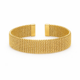 Elegant Braided Mesh Bracelet with Open Design