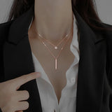 Double Layer Sterling Necklace