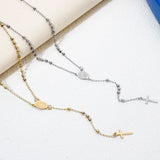 Stainless Steel Rosary Necklace