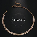 Elegant Rhinestone Collar Necklace