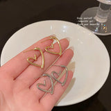 Elegant Heart-Shaped Rose Gold  Earrings