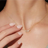 Elegant Metal Wrinkled Flower Pendant Necklace