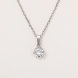 Classic Zirconia Pendant Necklace
